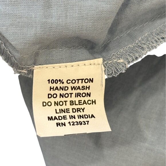 Debbie Katz South Beach Womens Shirt Dress Blue Cotton Embroidered Floral Size S - Picture 7 of 7